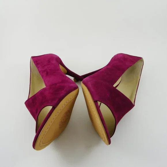 VINCE CAMUTO Women's High Heel Purple Pump Size 10 M  Suede Leather VC- Rallien - Picture 6 of 10